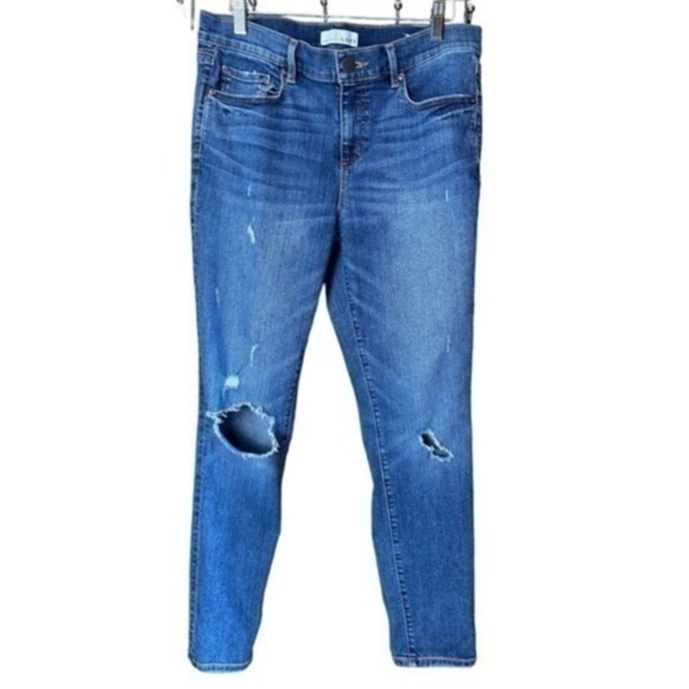 Loft Modern Skinny Distressed Destroyed Denim Jeans 8/29